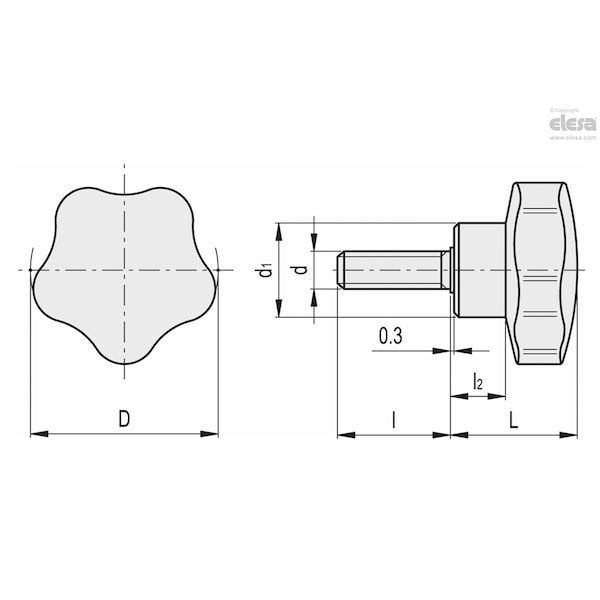 Stainless Steel Threaded Stud, VC.192/60-SST-p-M12x40